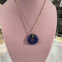 New Stainless Steel Lapis Lazuli Necklce