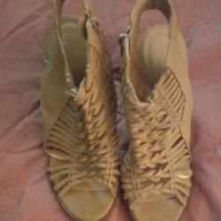 Taupe Platform Heels, 7