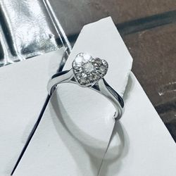 Anillo Ring Valor Inicial 1 250 De Oro Blanco De 14K Con Diamantes Comprado En Macys