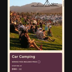 Weekend 1 Car Camping Pass! (Read Description)