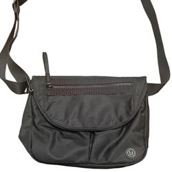 Lululemon Athletica Cross Body Satchel Medium Black Purse Bag