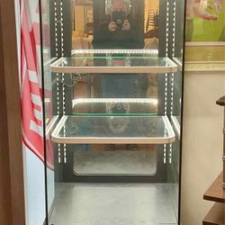 Rolling Led Commercial Display Cabinet 