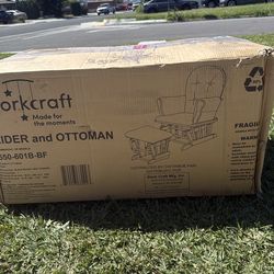 Nursery rocking chair with ottoman