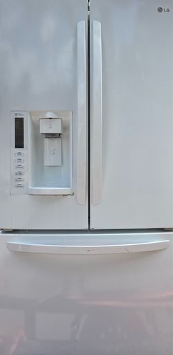 LG white French door fridge