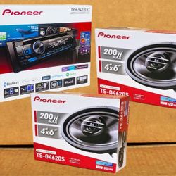 Single Din Car Stereo Bluetooth USB Mp3 Auxiliary Am Fm Radio CD Player 4x6 Car Speakers 400 W Package 🚨Payment Options Available🚨No Credit Needed🚨
