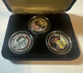 Ted Williams 3-Coin Set Featuring Massachusetts Statehood Quarters