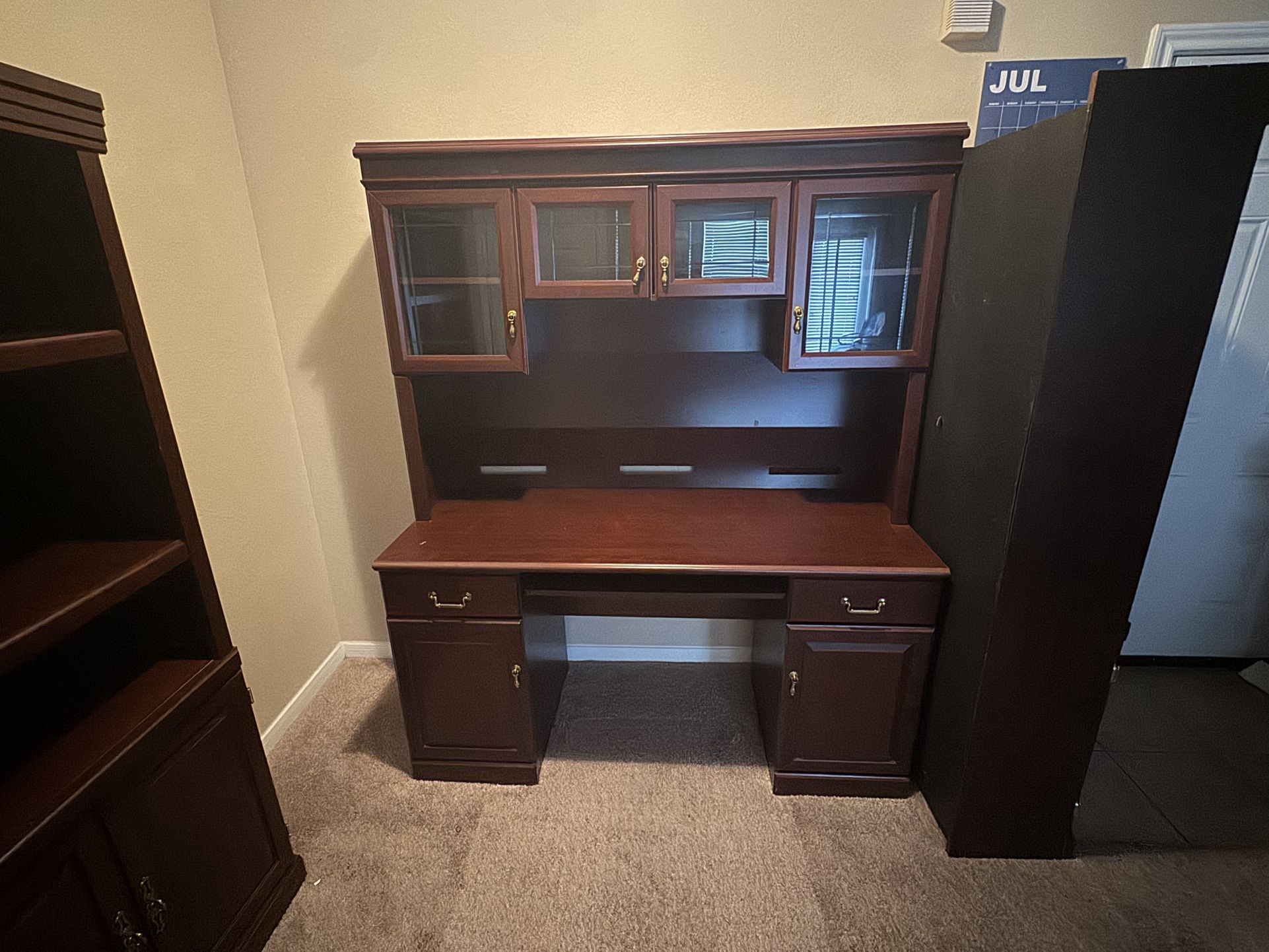 Cherrywood Desk & Bookshelves