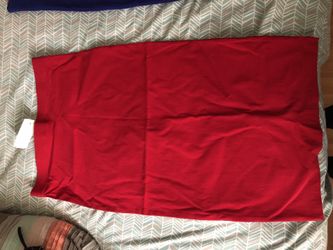 Red pencil skirt