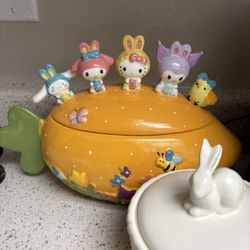 Easter Carrot Cookie Jar Hello Kitty