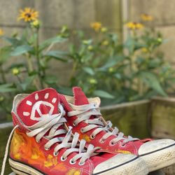 Baron Batch Hand Painted Converse All-stars sz11 Men’s (One of a kind)