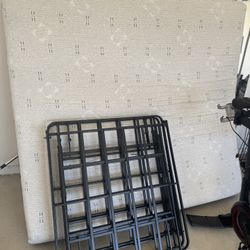 King Bed Memory Foam Plus Metal Bed Frame 