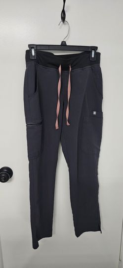 Figs Dark Gray Scrub Pants with Drawstring