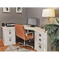Pottery Barn Bedford Corner Desk + File Cabinet