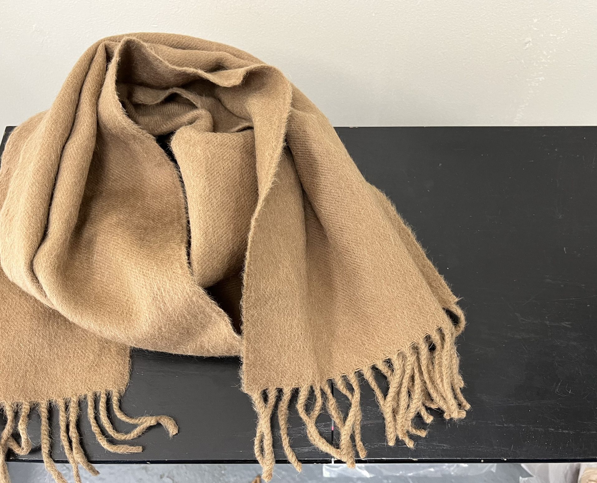 Alpaca Scarf. Camel Hair Color. Comfy Warm Cozy