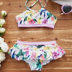 SIZE 5T FLORAL GARDEN TANKINI/BIKINI BOTTOM SWIM SET