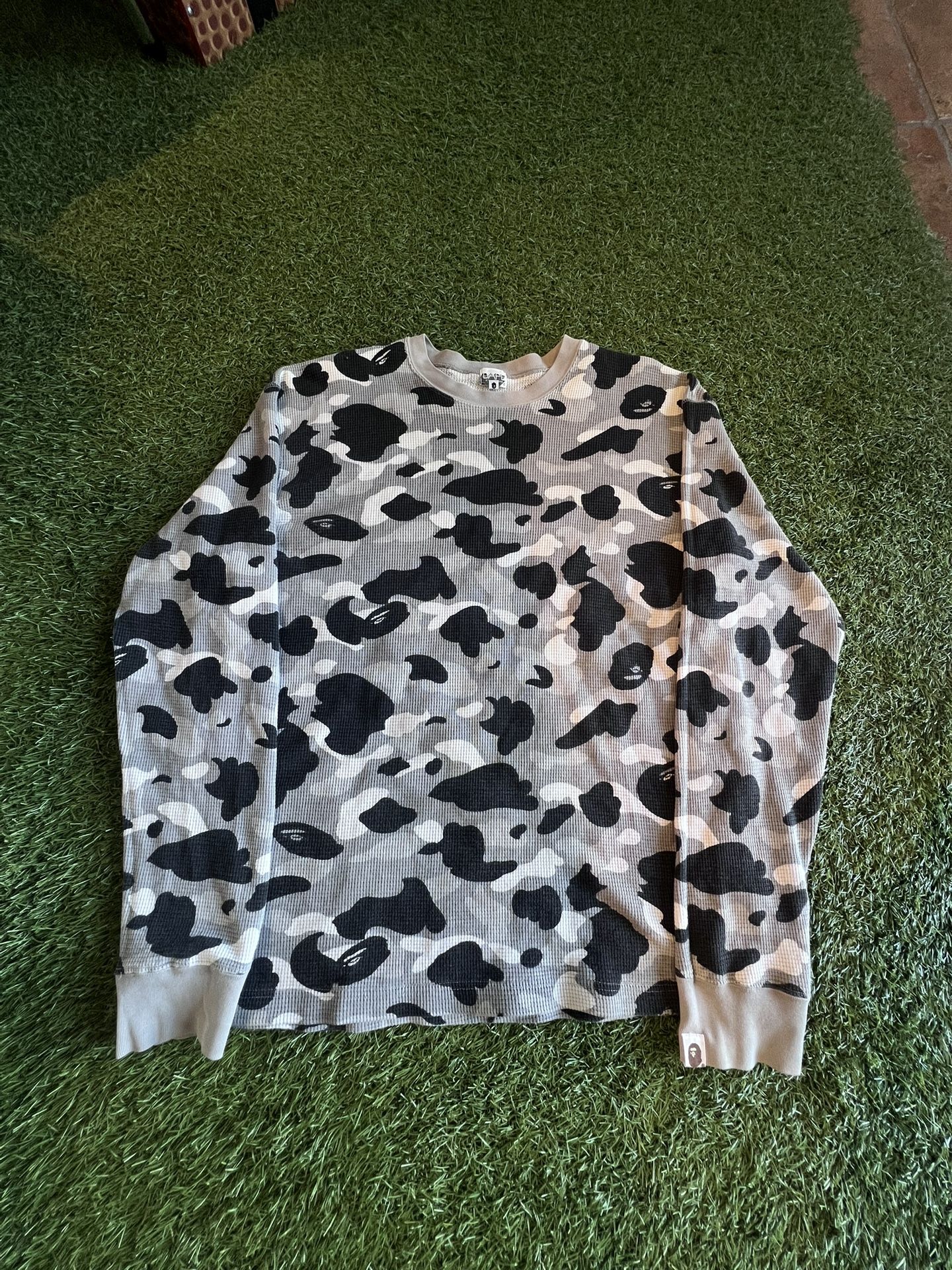 BAPE Vintage Camo Thermal Long Sleeve (Size Large)