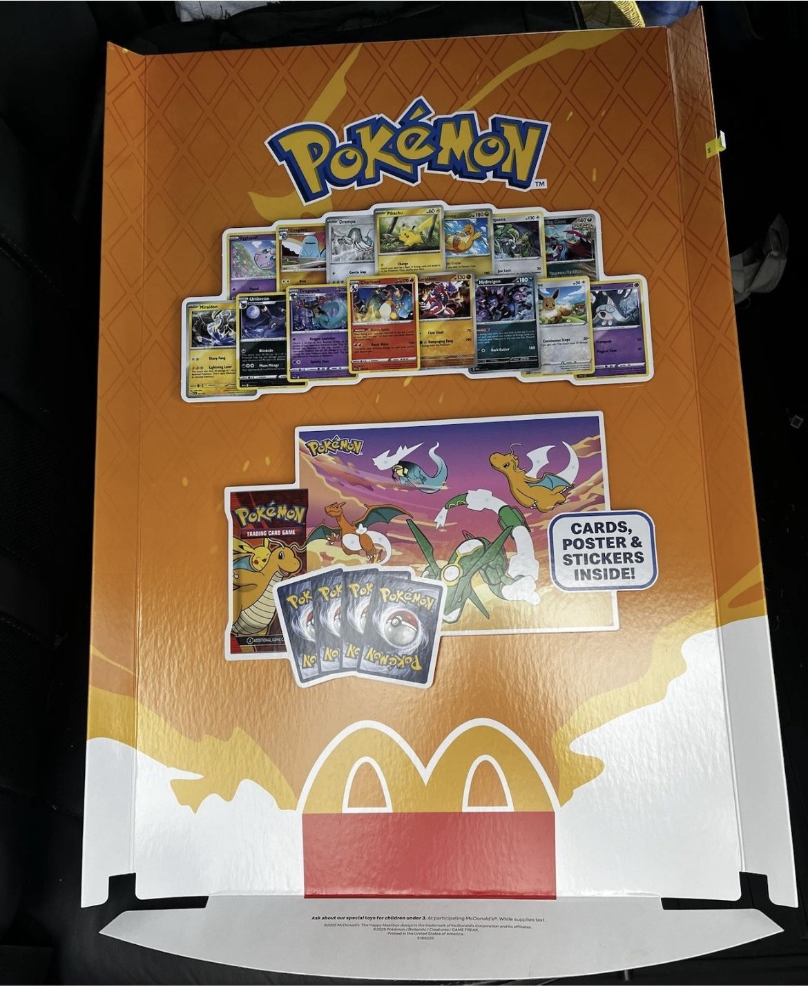 2025 McDonald’s Pokemon Happy Meal Promotional Store Display Dragonite  Rare 