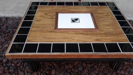 Short tile top table