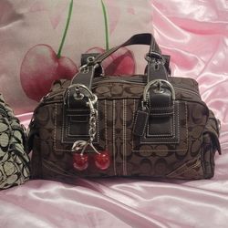 Rare Vintage Brown Signature C Satchel