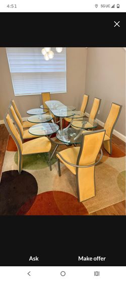 Modern 8 chair dining set