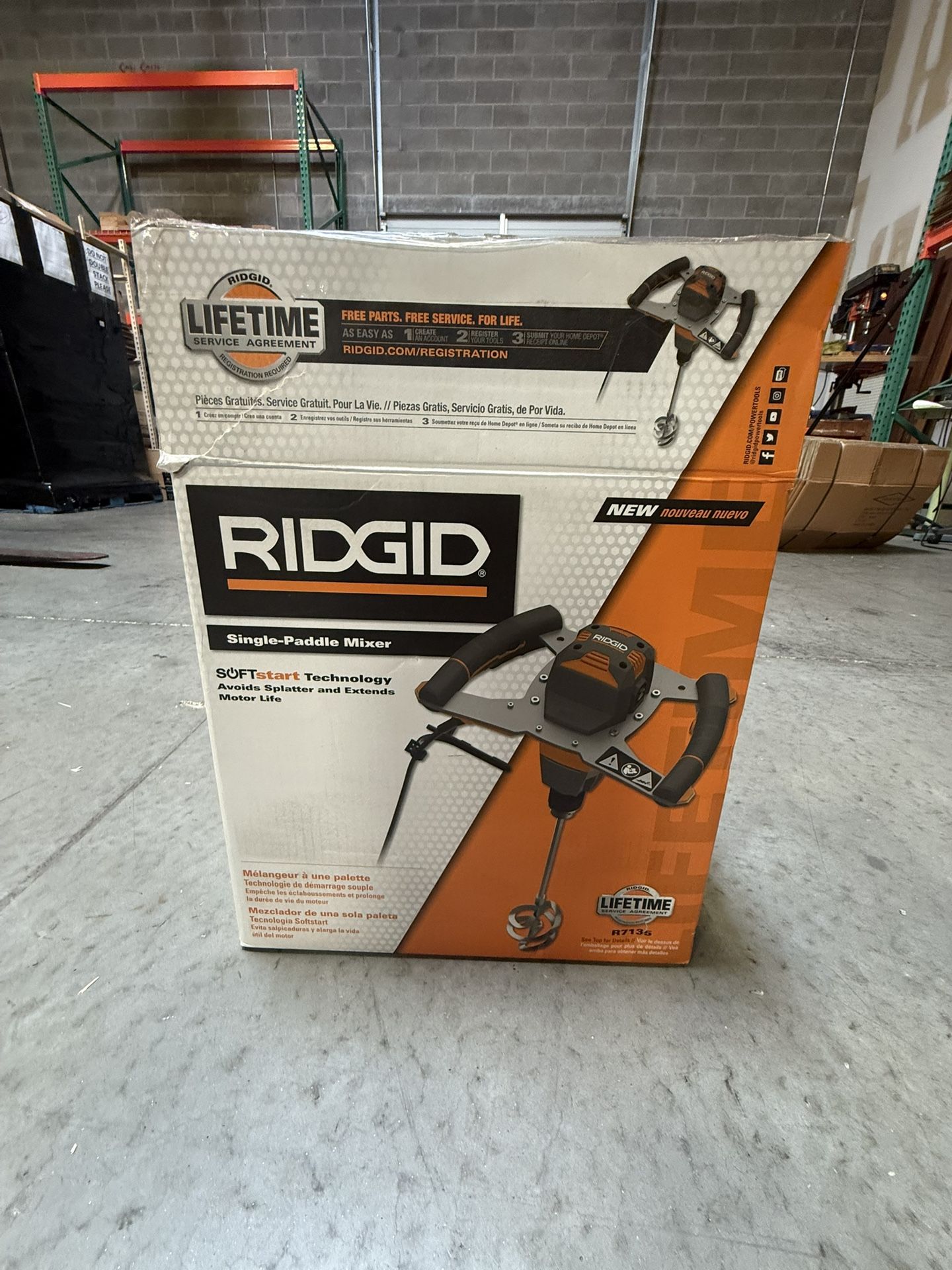 Ridgid Single Paddle Mixer