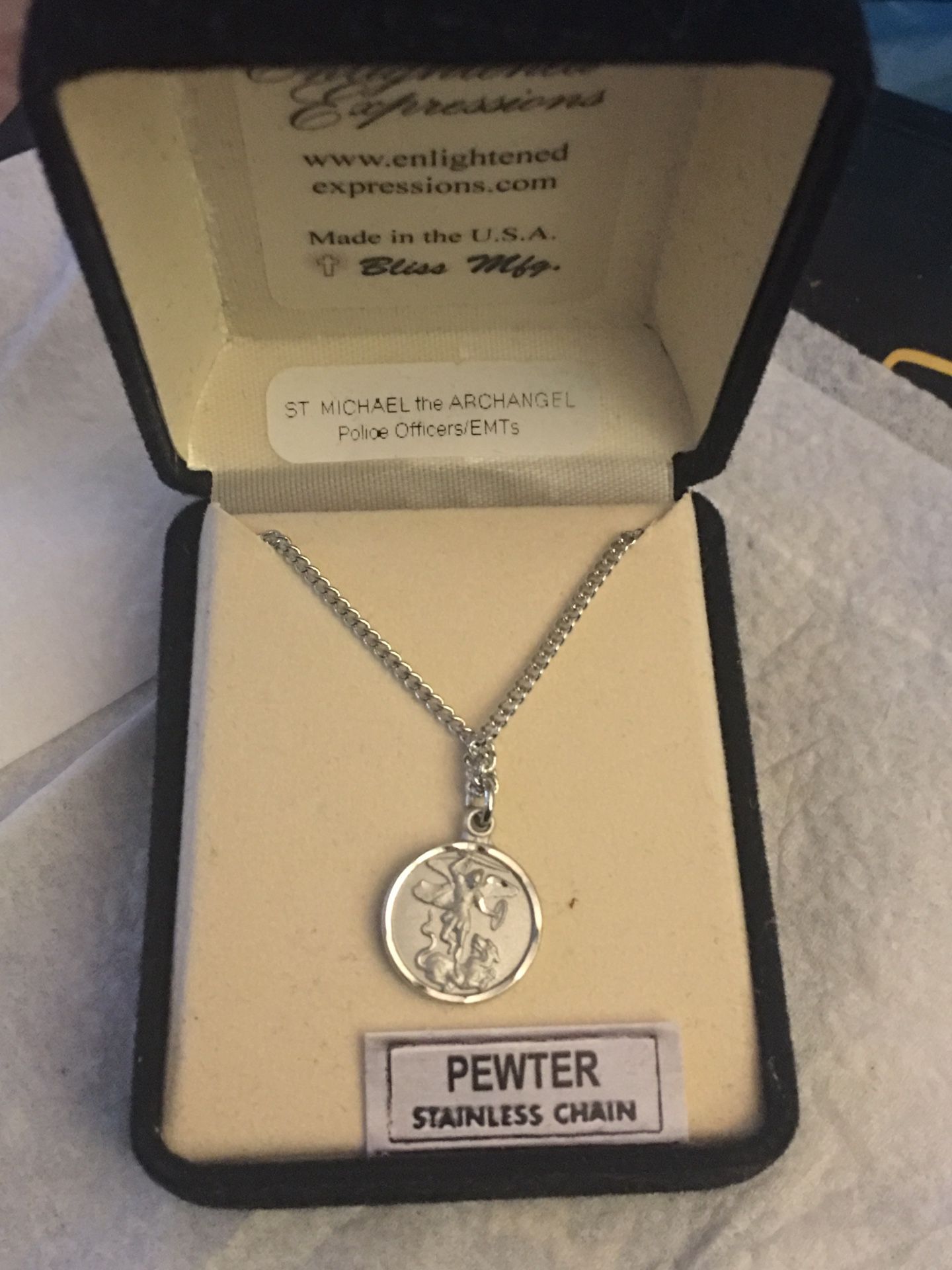 St Michael EMT pendant and necklace ...