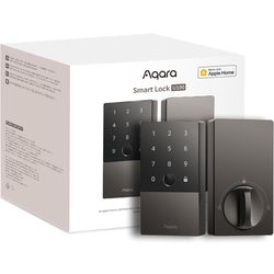 Aqara Smart Lock U100, Fingerprint Keyless Entry Door Lock with Apple Home Key, Touchscreen Keypad, Bluetooth Electronic Deadbolt, IP65 Weatherproof, 