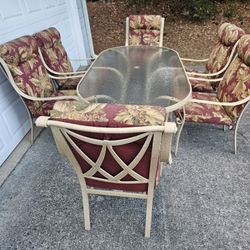 Aluminum Outdoor Patio 7-Piece Dining Set Table And 6 Chairs