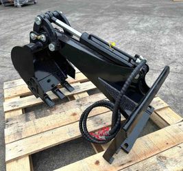 ABOSS Mini Skid Steer Hydraulic Digger Backhoe Attachment, 12" Bucket, Fits Mini Loaders, Unused