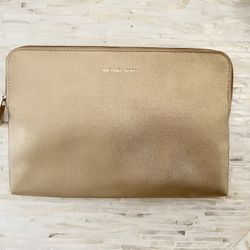 NEW MICHAEL KORS GOLD LEATHER PORTFOLIO 