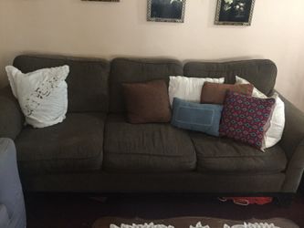 Couch with pillows
