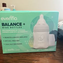 Evenflow Balance Wide Baby Bottles-size 1; Pacifiers