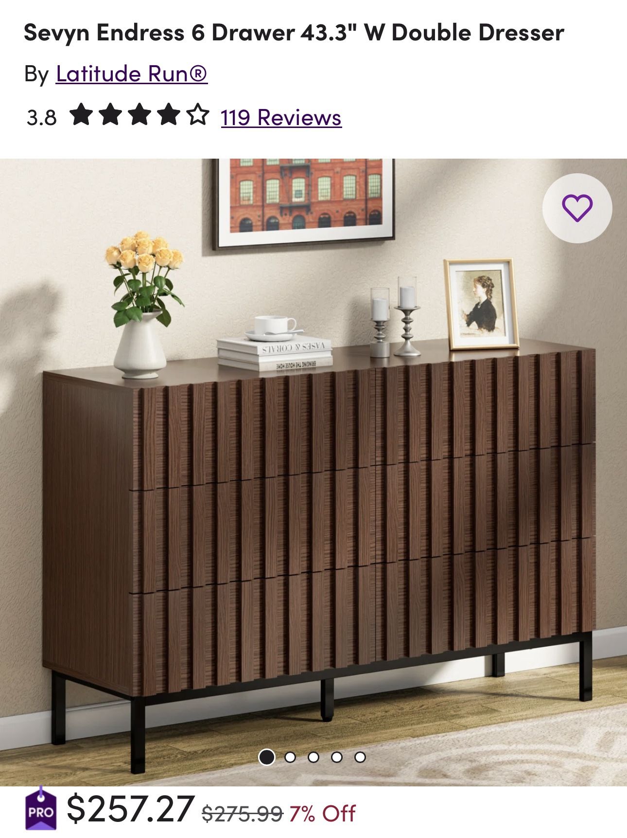 6 Drawer Double Dresser