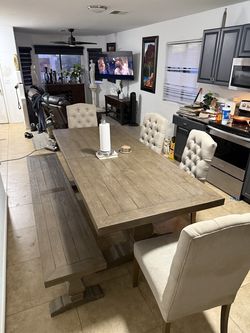 Solid wood table