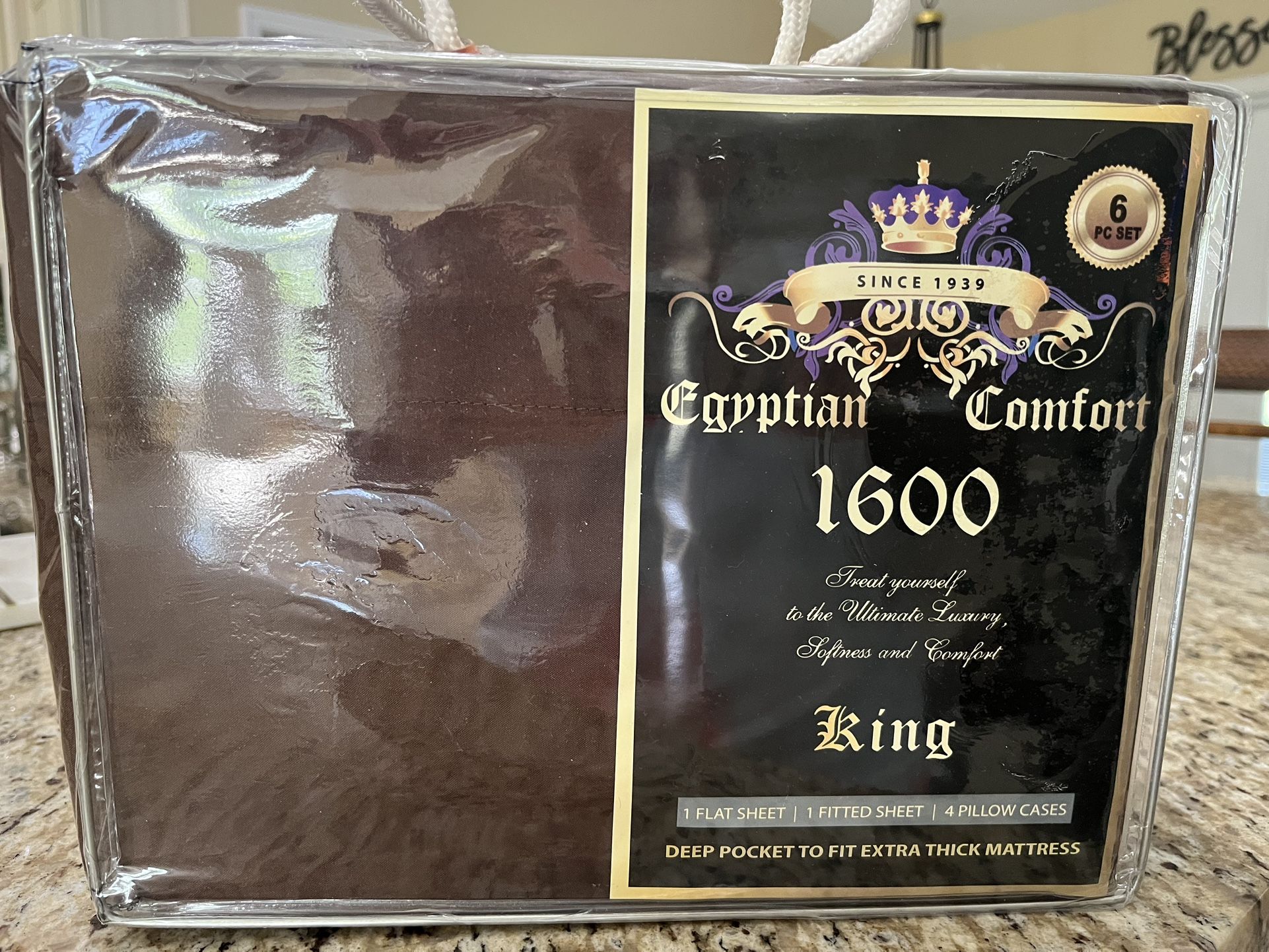 1600 thread king 6 pieces sheet set