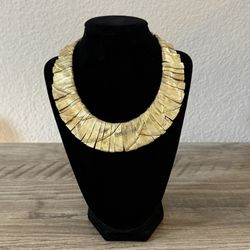 Vintage Designer Les Bernard Cleopatra Style Choker Necklace Collar Chunky 80s
