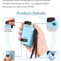 Portable Microscope, Pocket Microscope for Kids,Mini labsters Portable 