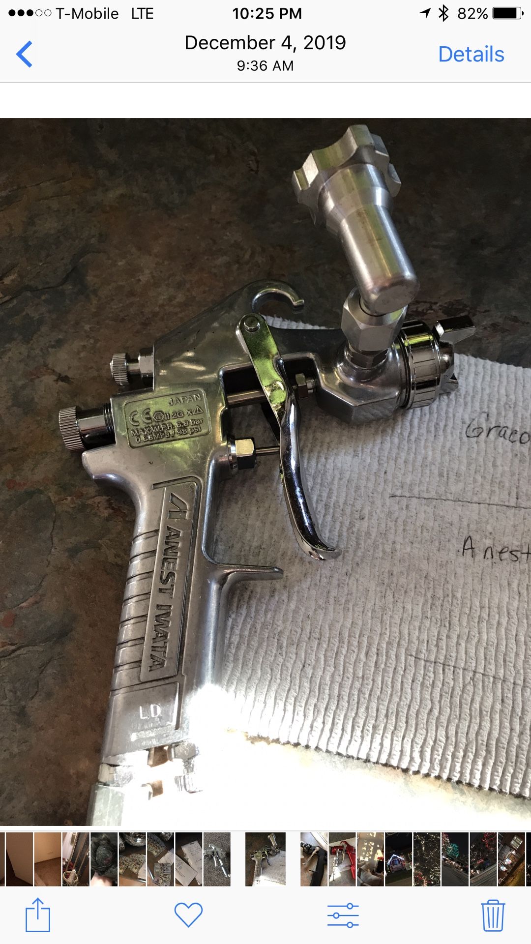 Anesta Iwata silver new. $300. W 71, 98 PSI MAX , 6.8 bar, Paint Spray Gun - Automotive