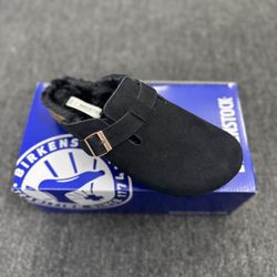 Black Furry Inside Birkenstocks