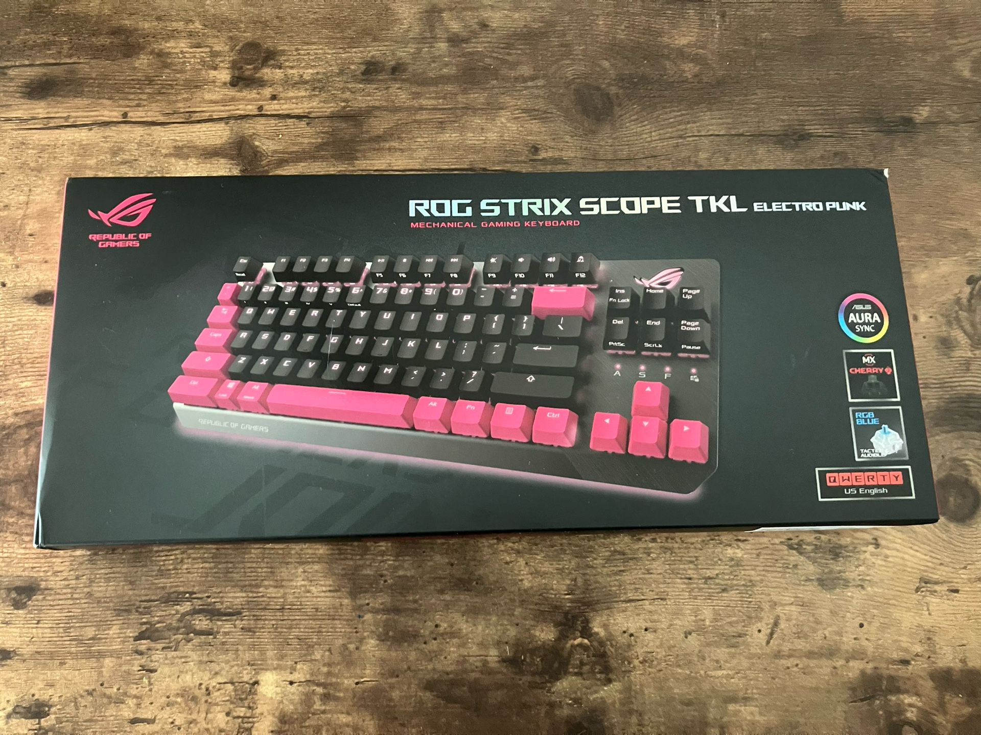 ROG Strix Scope TKL Electro Punk Mechanical Gaming Keyboard, Cherry MX Red Switch Gamer Setup