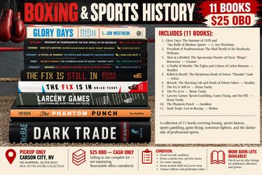 BOXING & SPORTS HISTORY BOOK COLLECTION — 11 BOOKS — $25 OBO