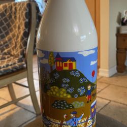 Italian Glass Milk Bottle