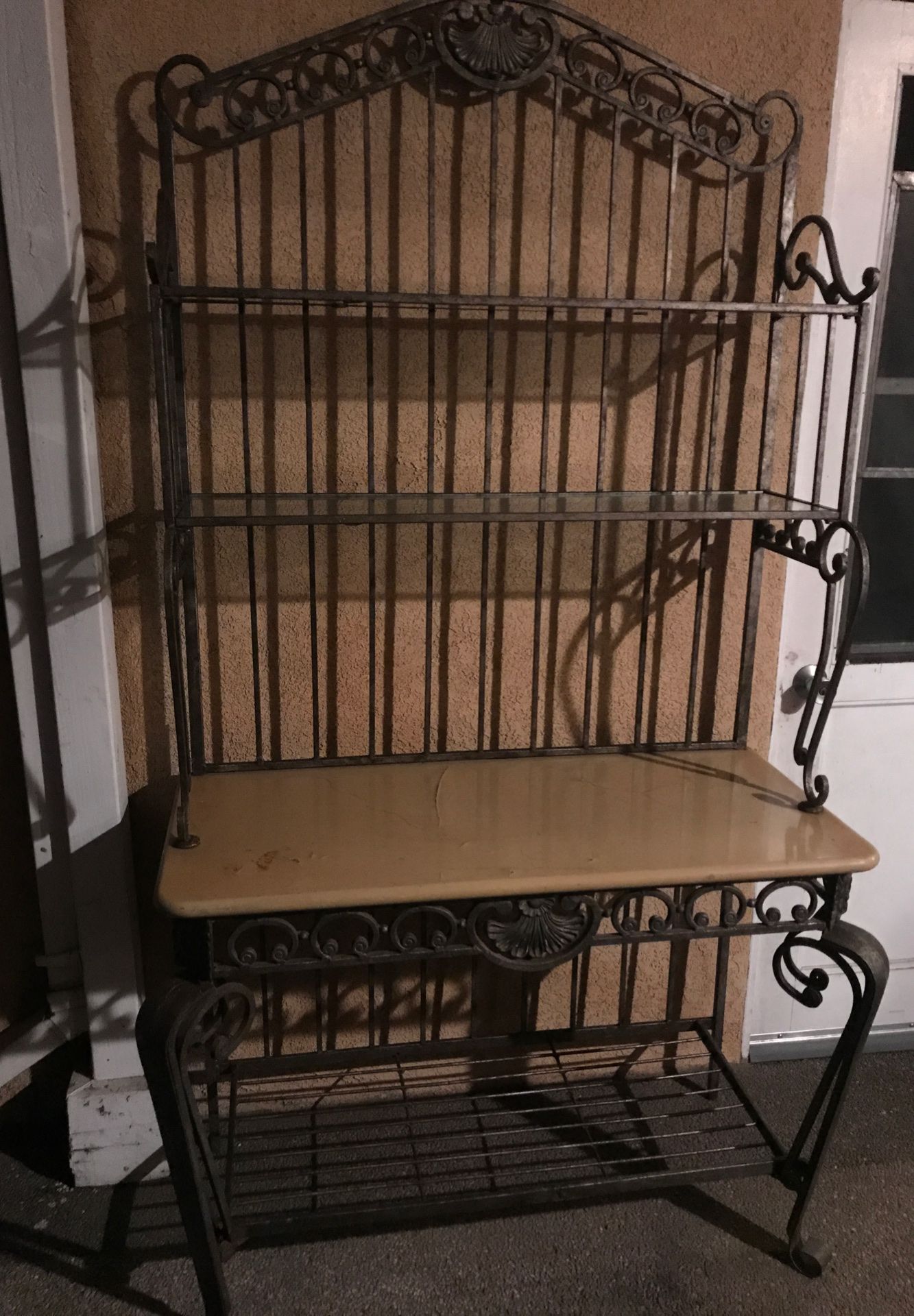 Bakers Rack Solid Cast Iron