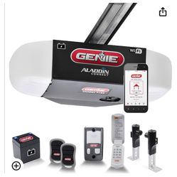 Genie 7155-TKV Smart Garage Door Opener Ultra Quiet opener, WiFi, Battery Backup - Works with Alexa & Google Home,Black/White