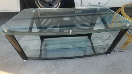 Glass tv table