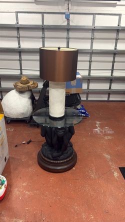 Monkey table and lamp