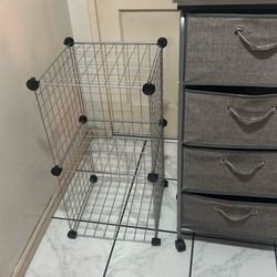 Shelf and portable drawer cart