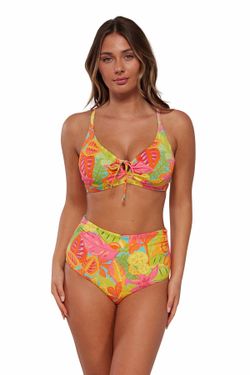 Sunsets Citrus Grove Sandbar Rib Capri High Waist Bottom Large.