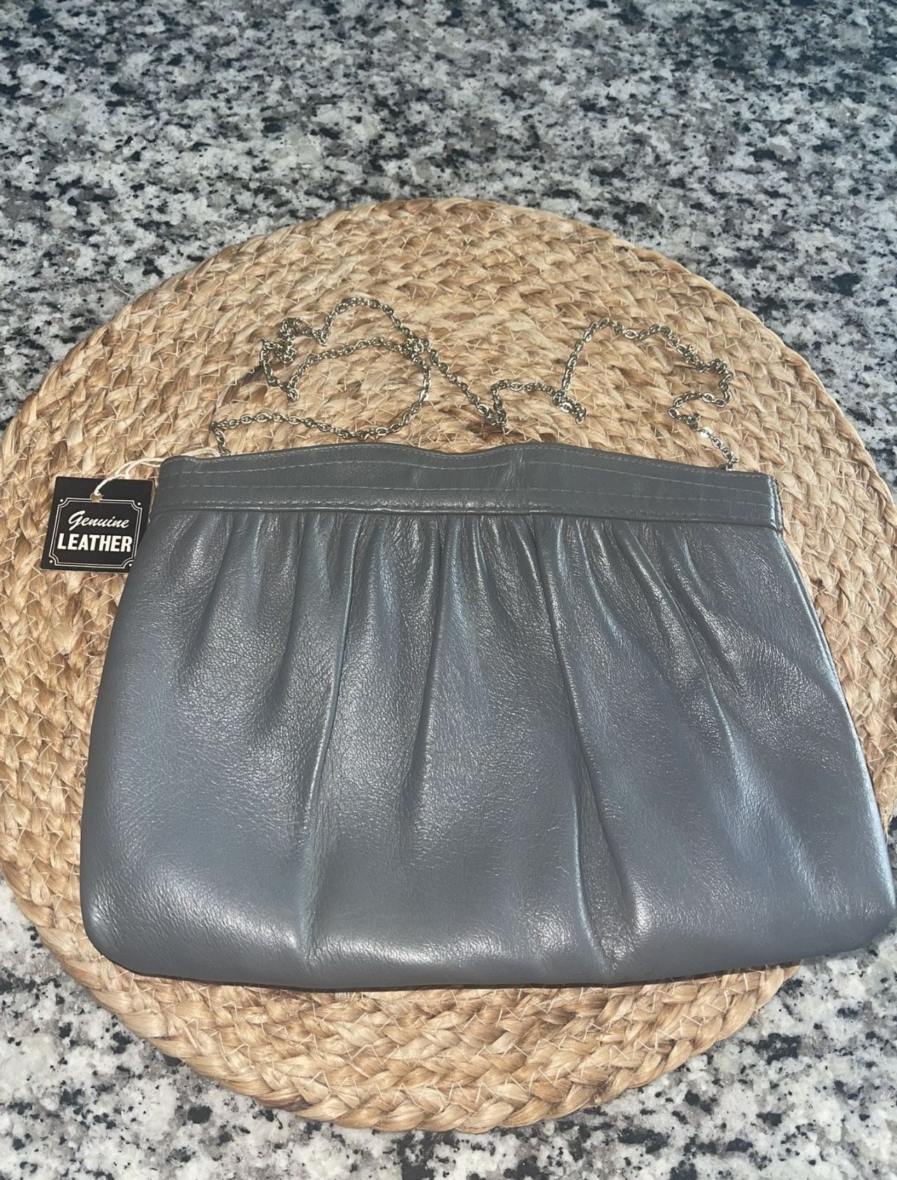 Vintage Leather Ande Clutch Bag With ORIGINAL TAGS