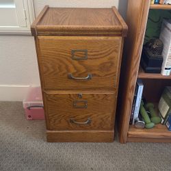 Oak File Cabinet